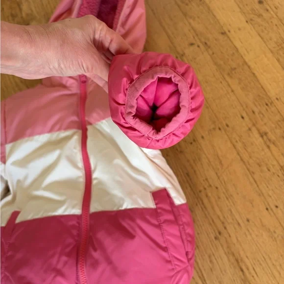 Swiss Tech 3T pink color block parka winter coat snow suit coat - Picture 3 of 10